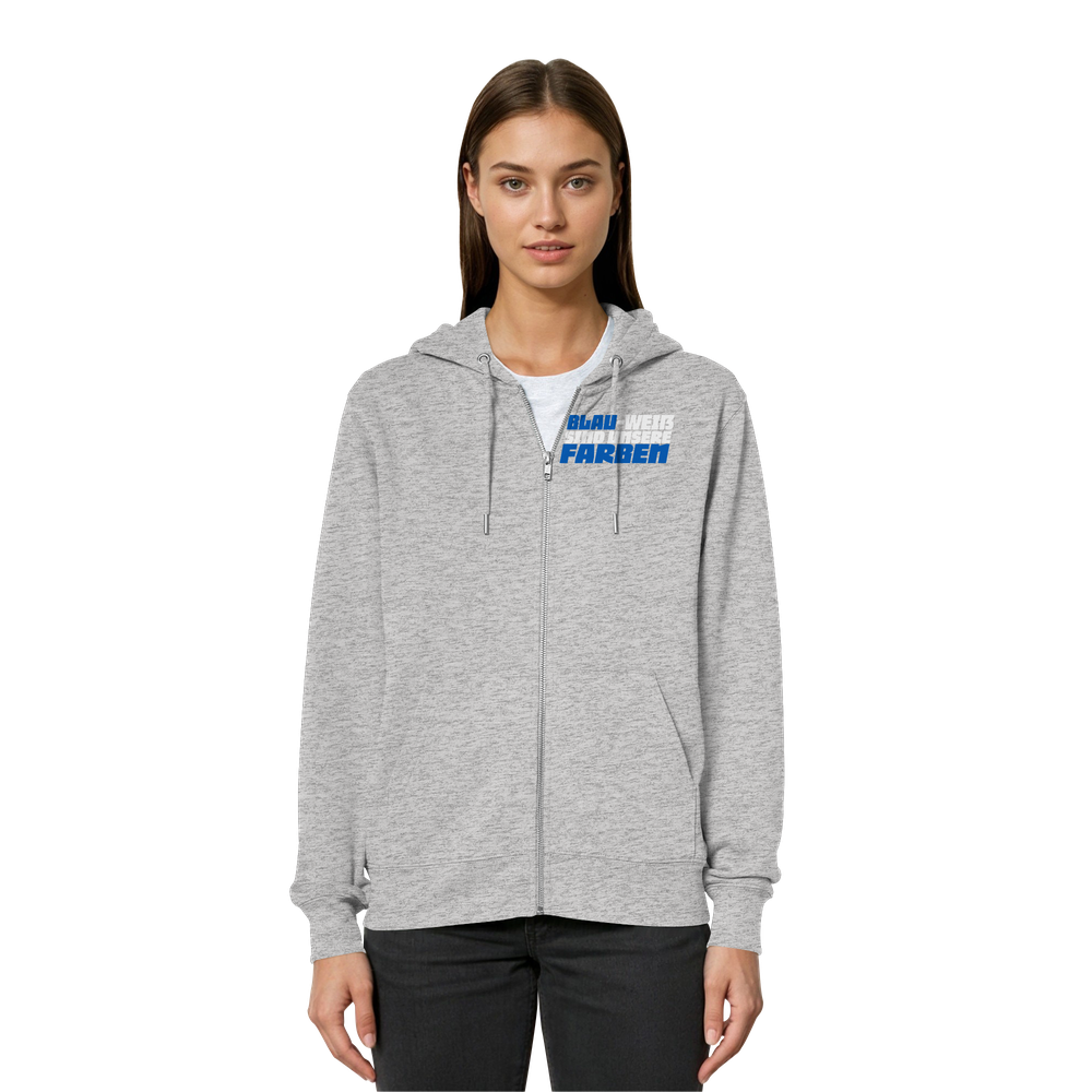Blau Weiß sind unsere Farben - Organic Relaxed Zipper – Bild 9
