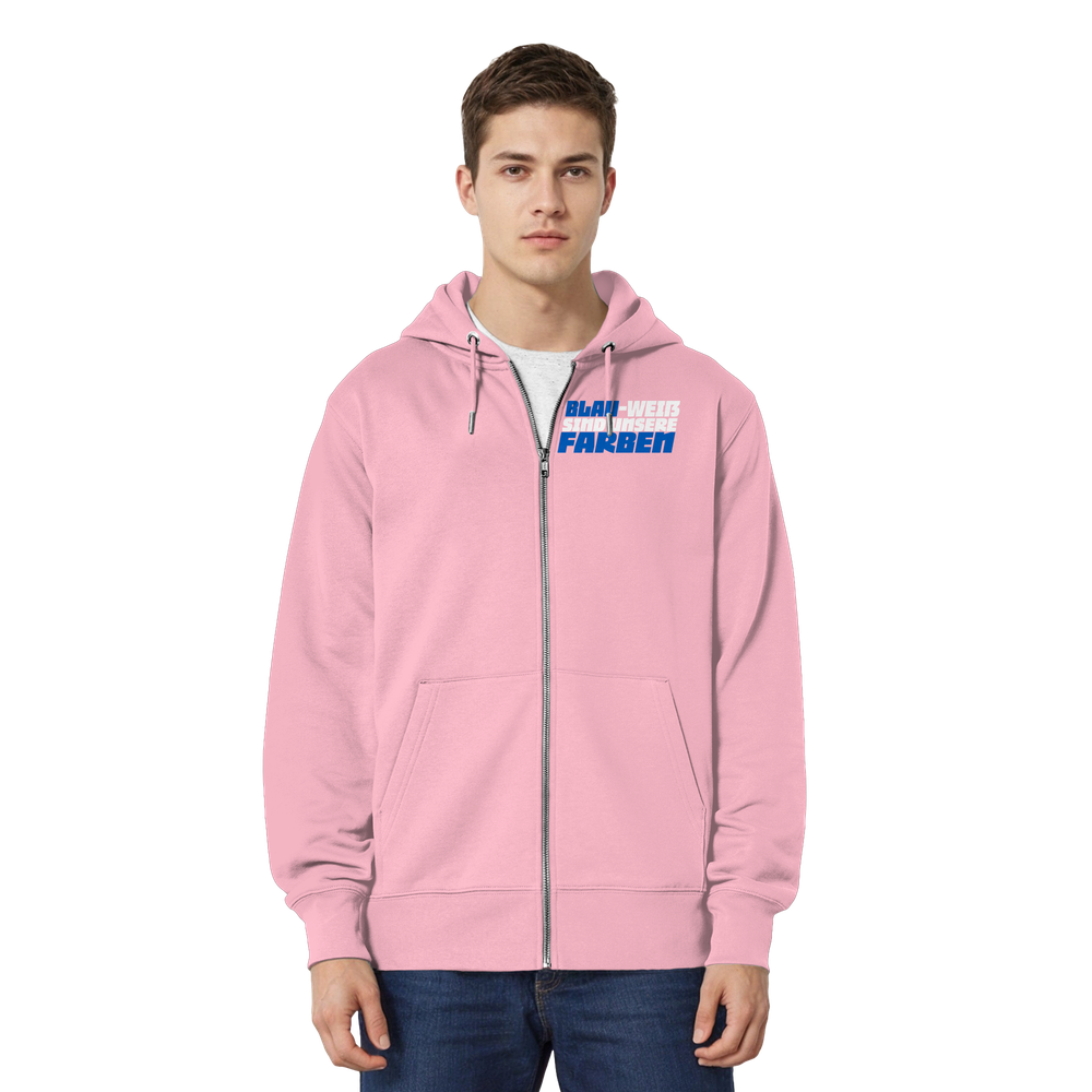 Blau Weiß sind unsere Farben - Organic Relaxed Zipper – Bild 10