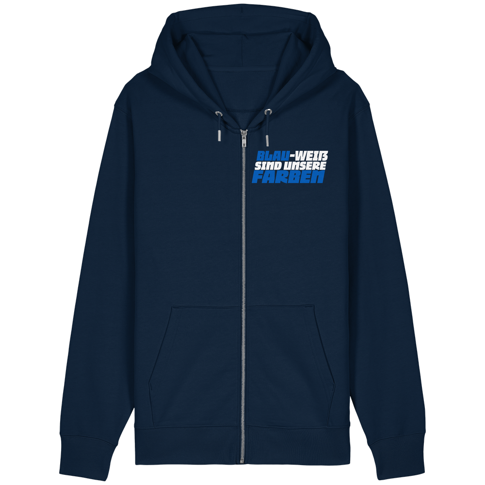 Blau Weiß sind unsere Farben - Organic Relaxed Zipper – Bild 15