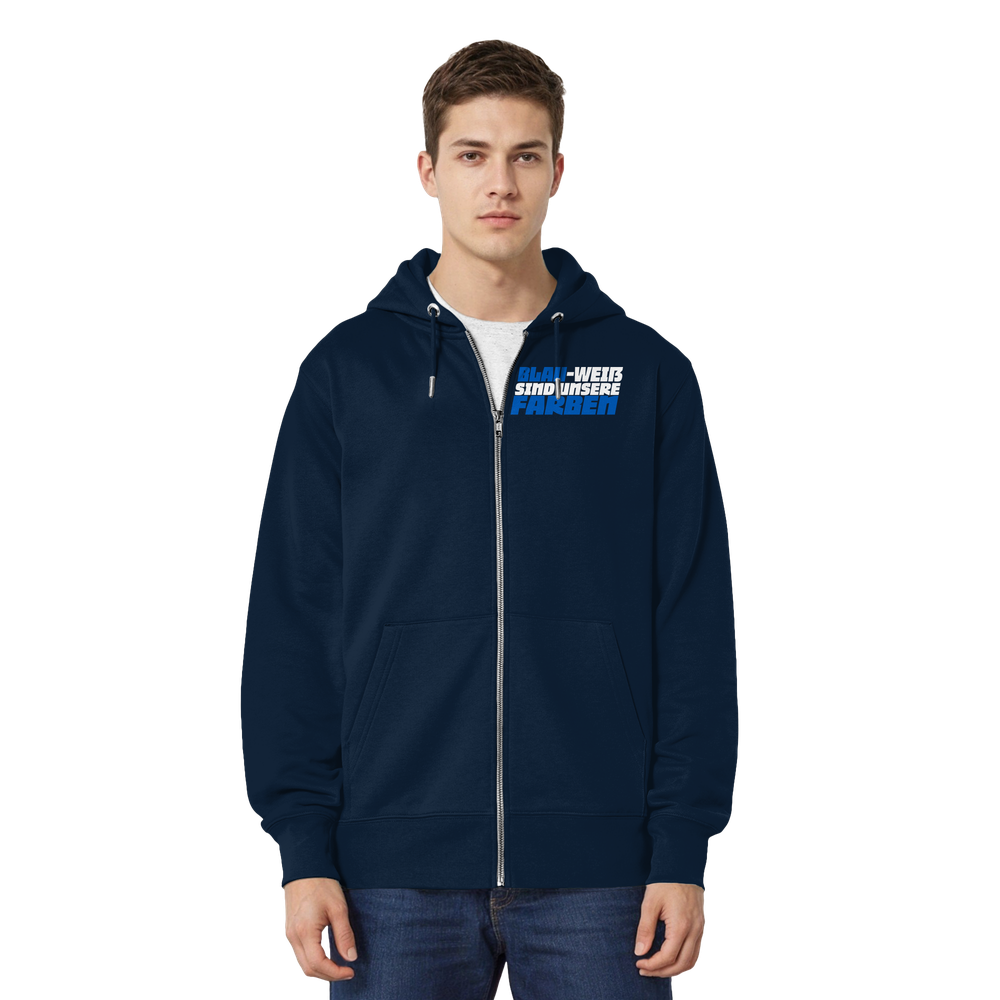 Blau Weiß sind unsere Farben - Organic Relaxed Zipper – Bild 14