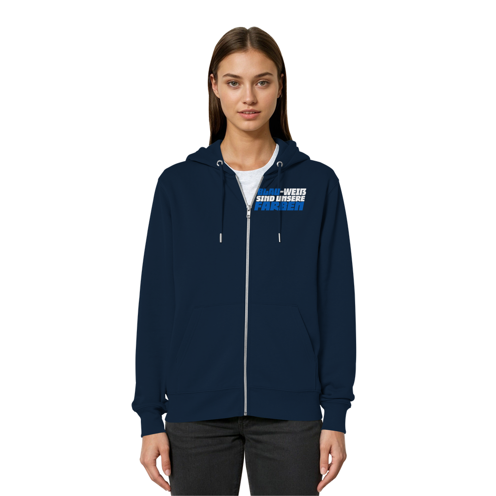 Blau Weiß sind unsere Farben - Organic Relaxed Zipper – Bild 13