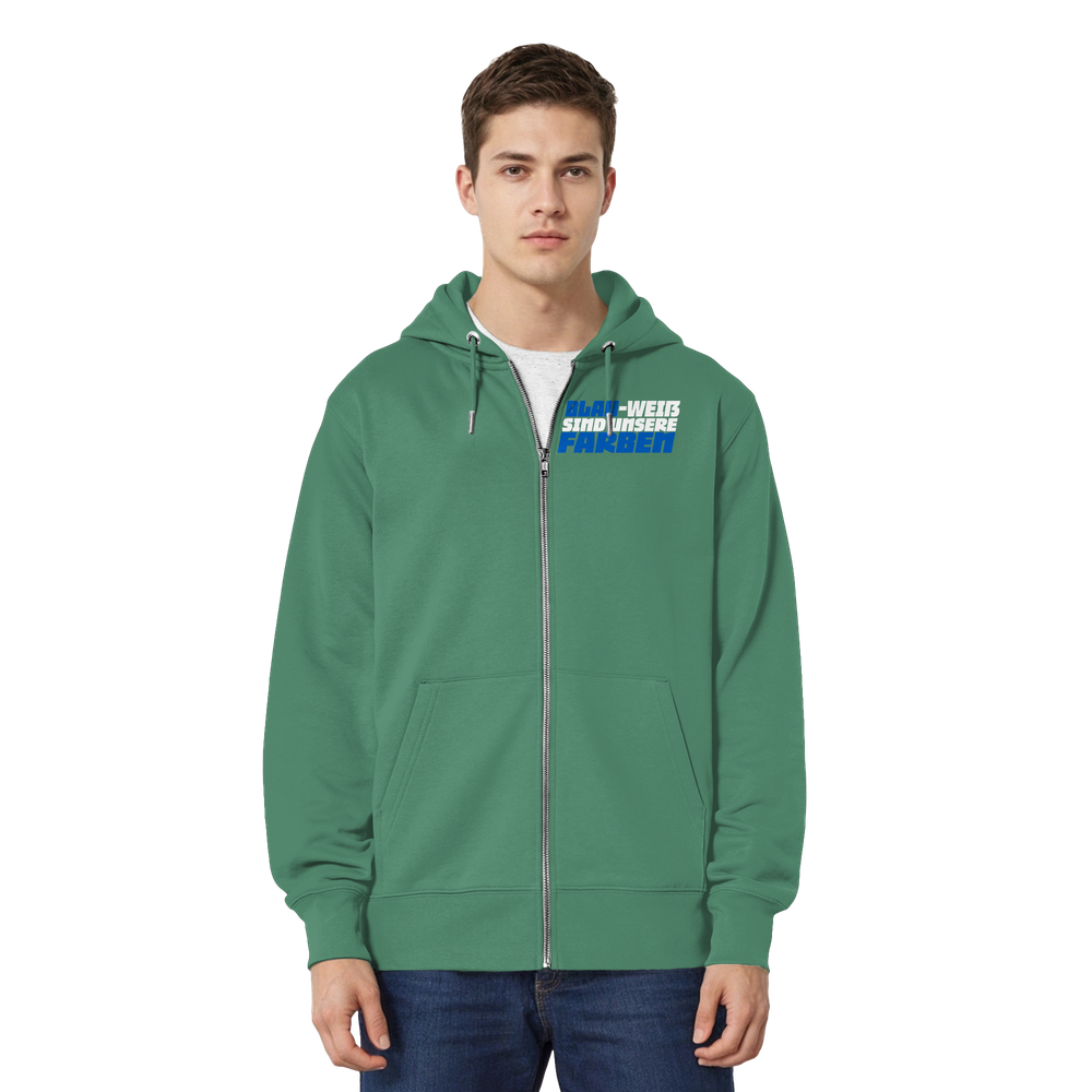 Blau Weiß sind unsere Farben - Organic Relaxed Zipper – Bild 17