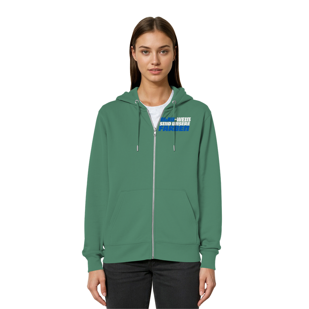 Blau Weiß sind unsere Farben - Organic Relaxed Zipper – Bild 18