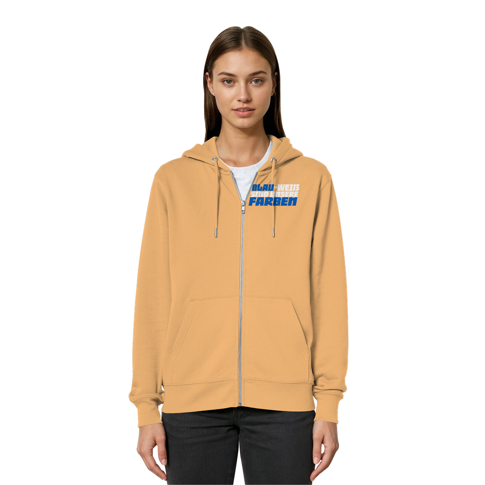 Blau Weiß sind unsere Farben - Organic Relaxed Zipper – Bild 21