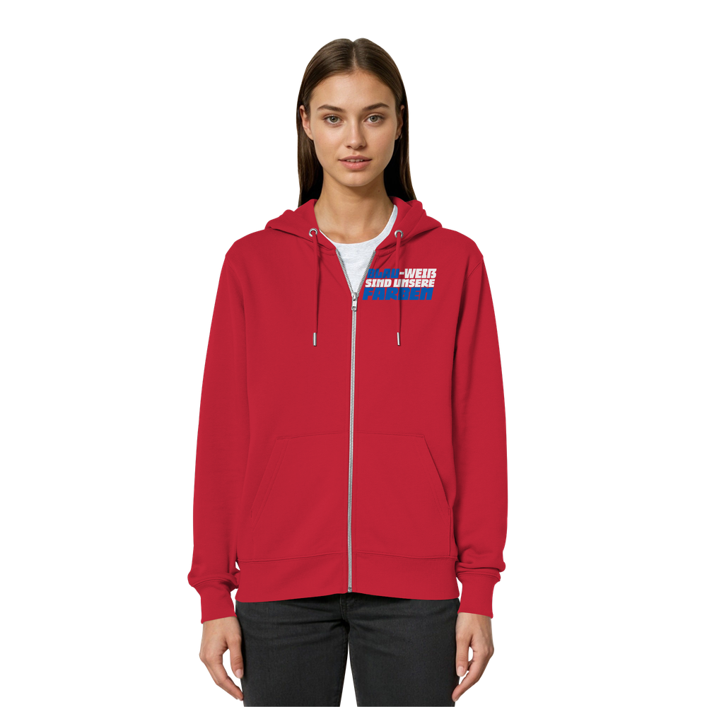 Blau Weiß sind unsere Farben - Organic Relaxed Zipper – Bild 24