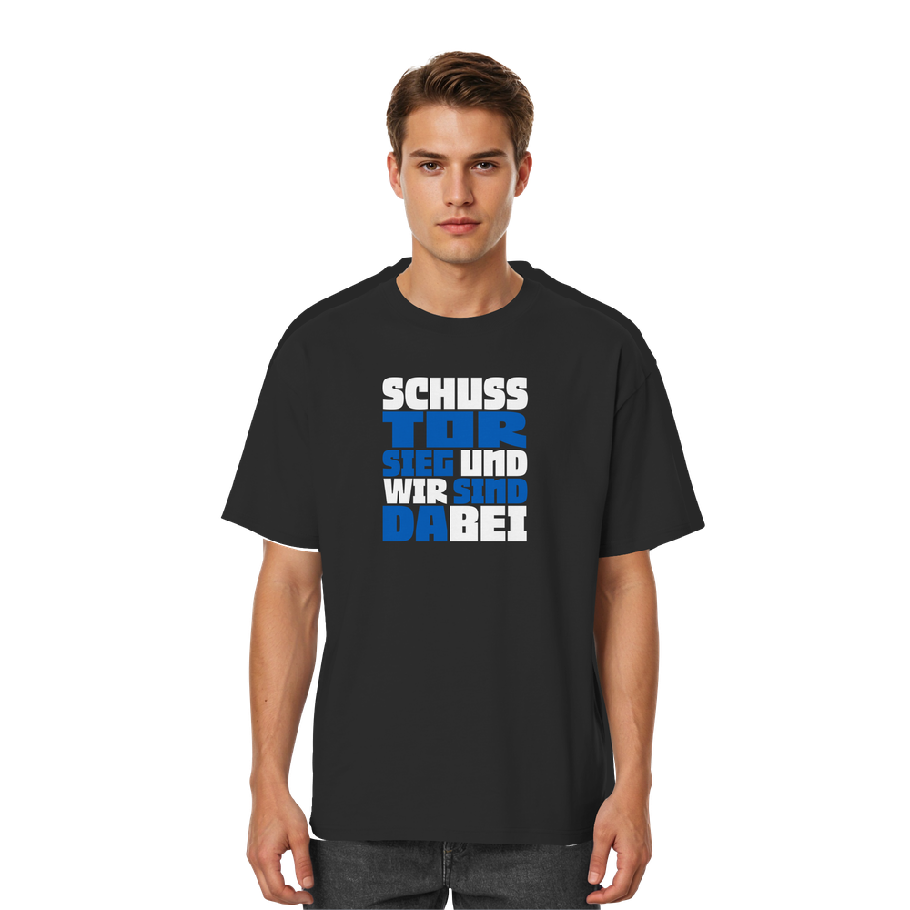 Schuss Tor Sieg - Streetwear Oversized T-Shirt – Bild 2