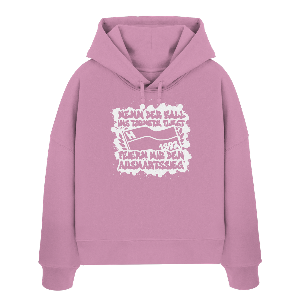 Auswärtssieg - Womens Organic Boxcut Hoodie – Bild 2