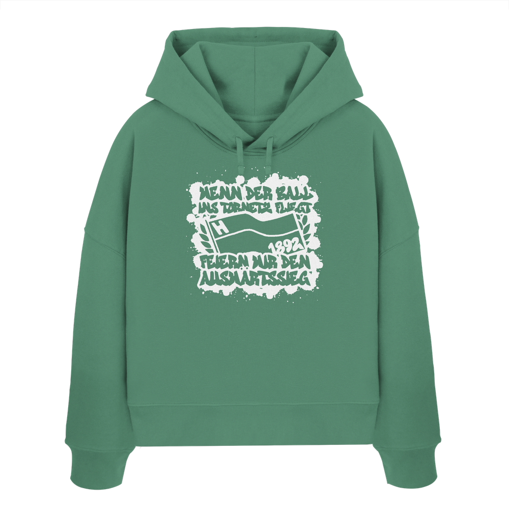 Auswärtssieg - Womens Organic Boxcut Hoodie – Bild 3