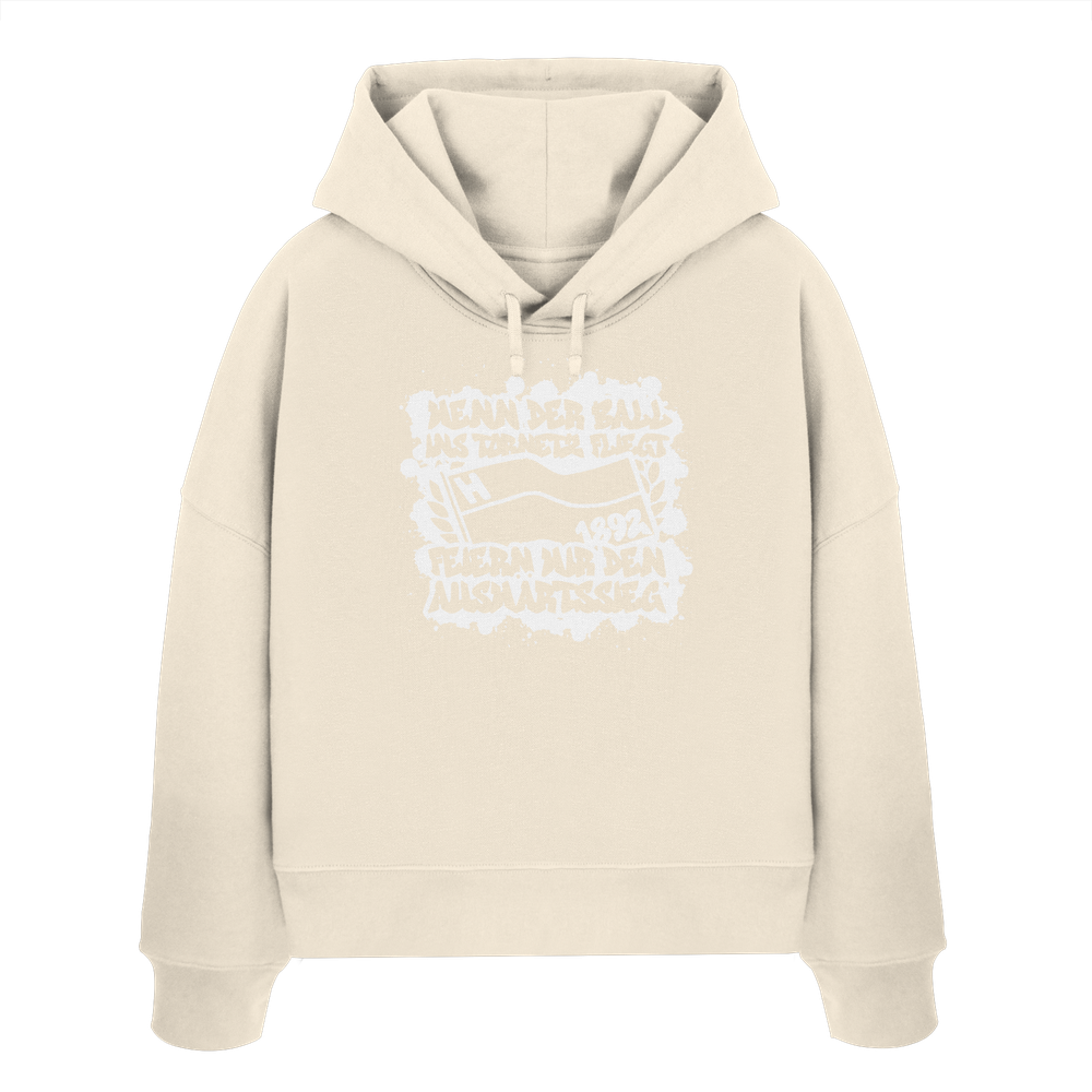 Auswärtssieg - Womens Organic Boxcut Hoodie – Bild 5