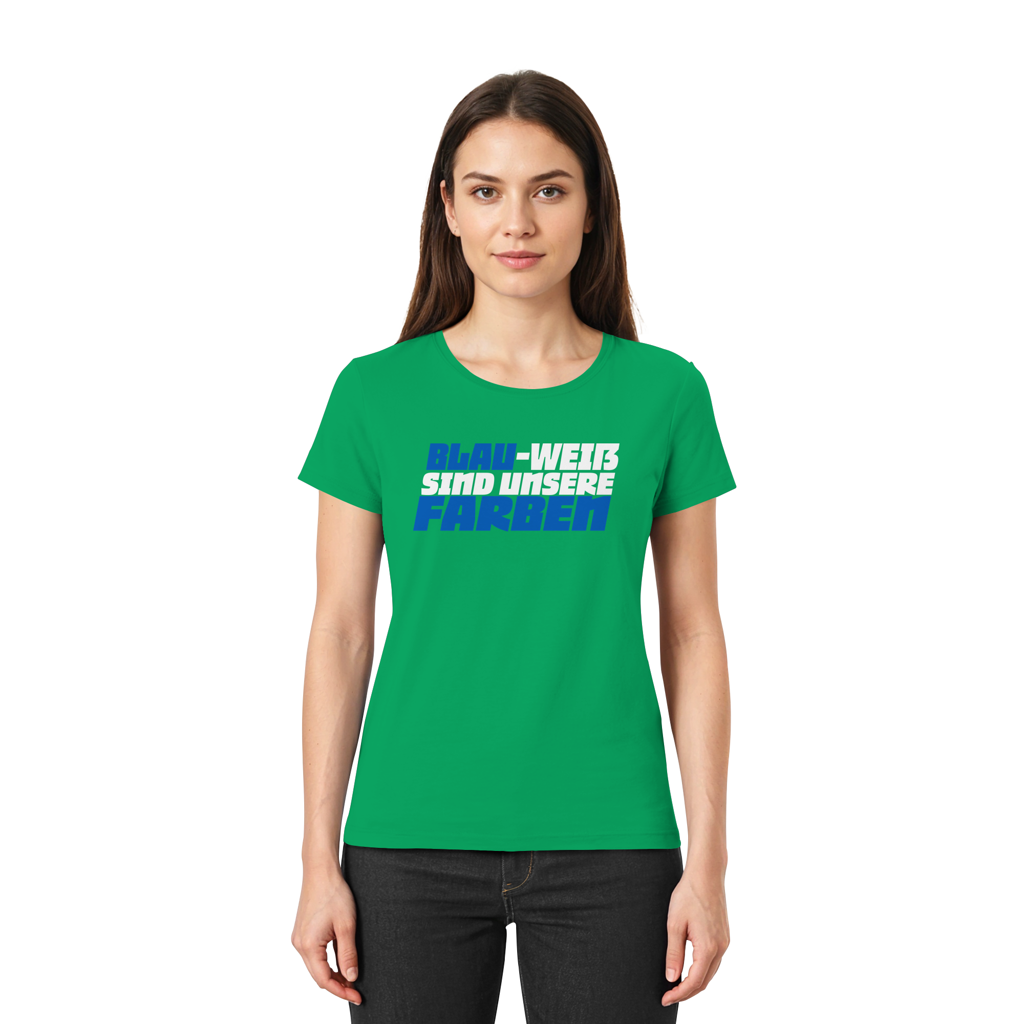 Blau Weiß - Ladies Premium Shirt – Bild 6