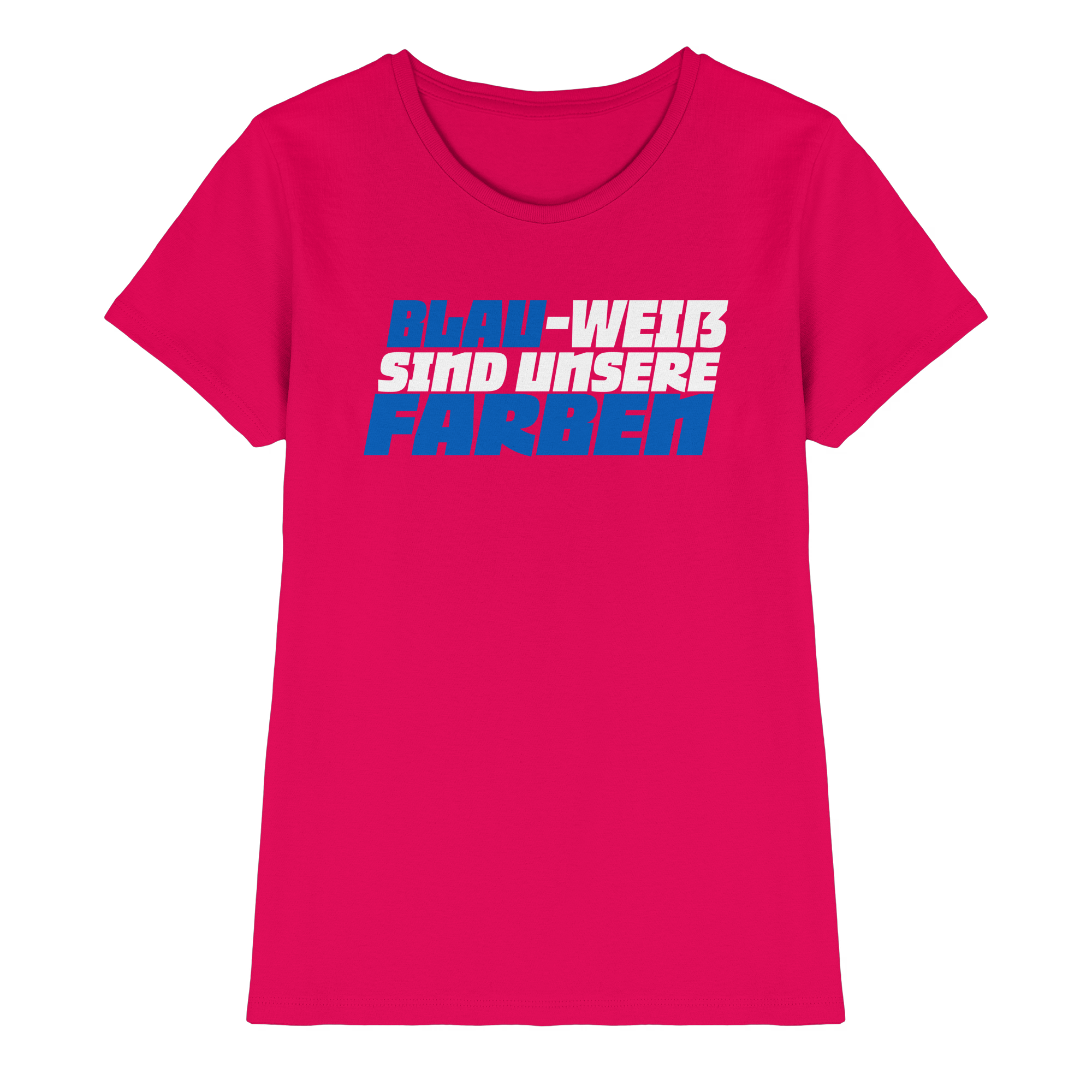 Blau Weiß - Ladies Premium Shirt – Bild 10