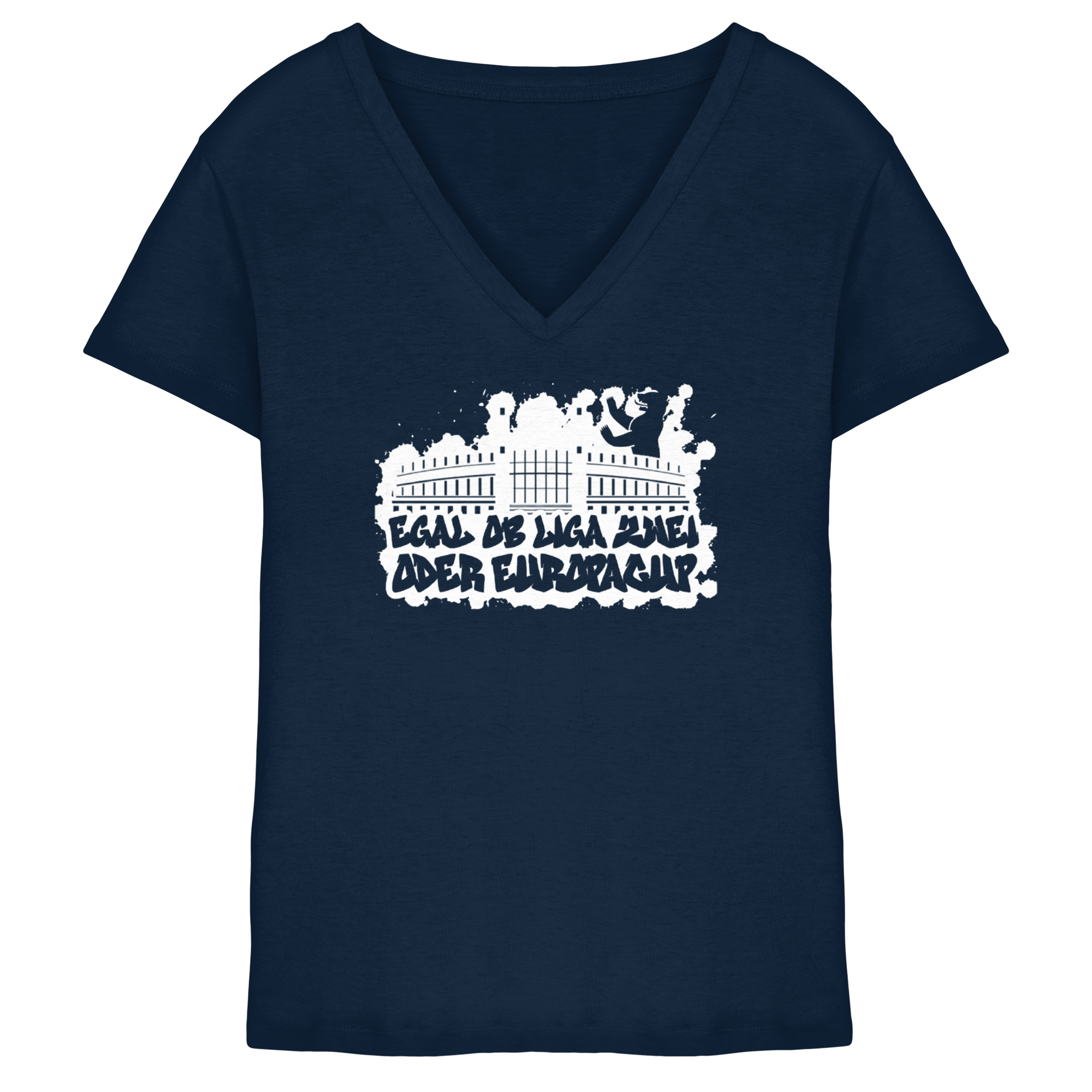 Egal ob Liga Zwei - Ladies V-Neck Shirt – Bild 3