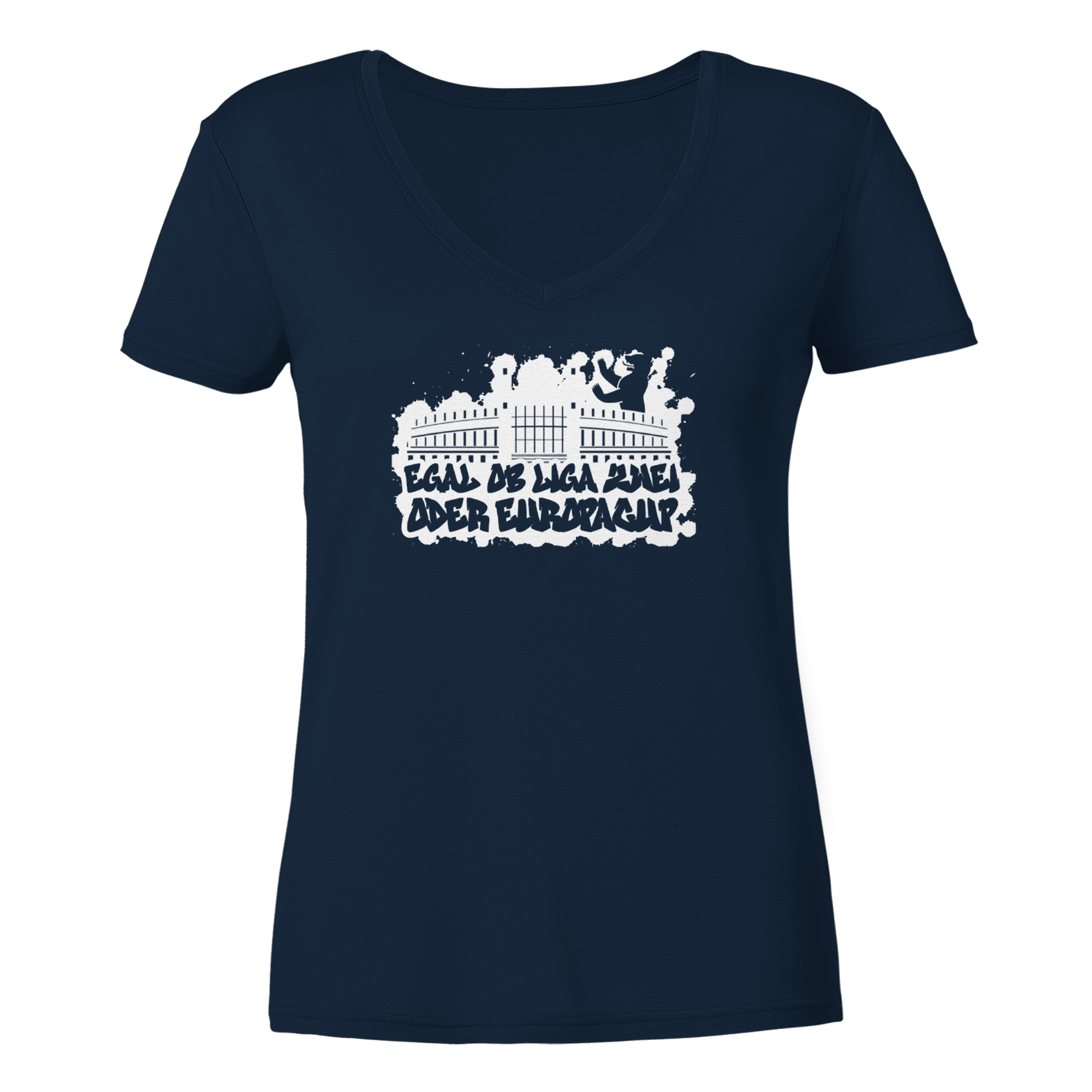 Egal ob Liga Zwei - Ladies V-Neck Shirt – Bild 4