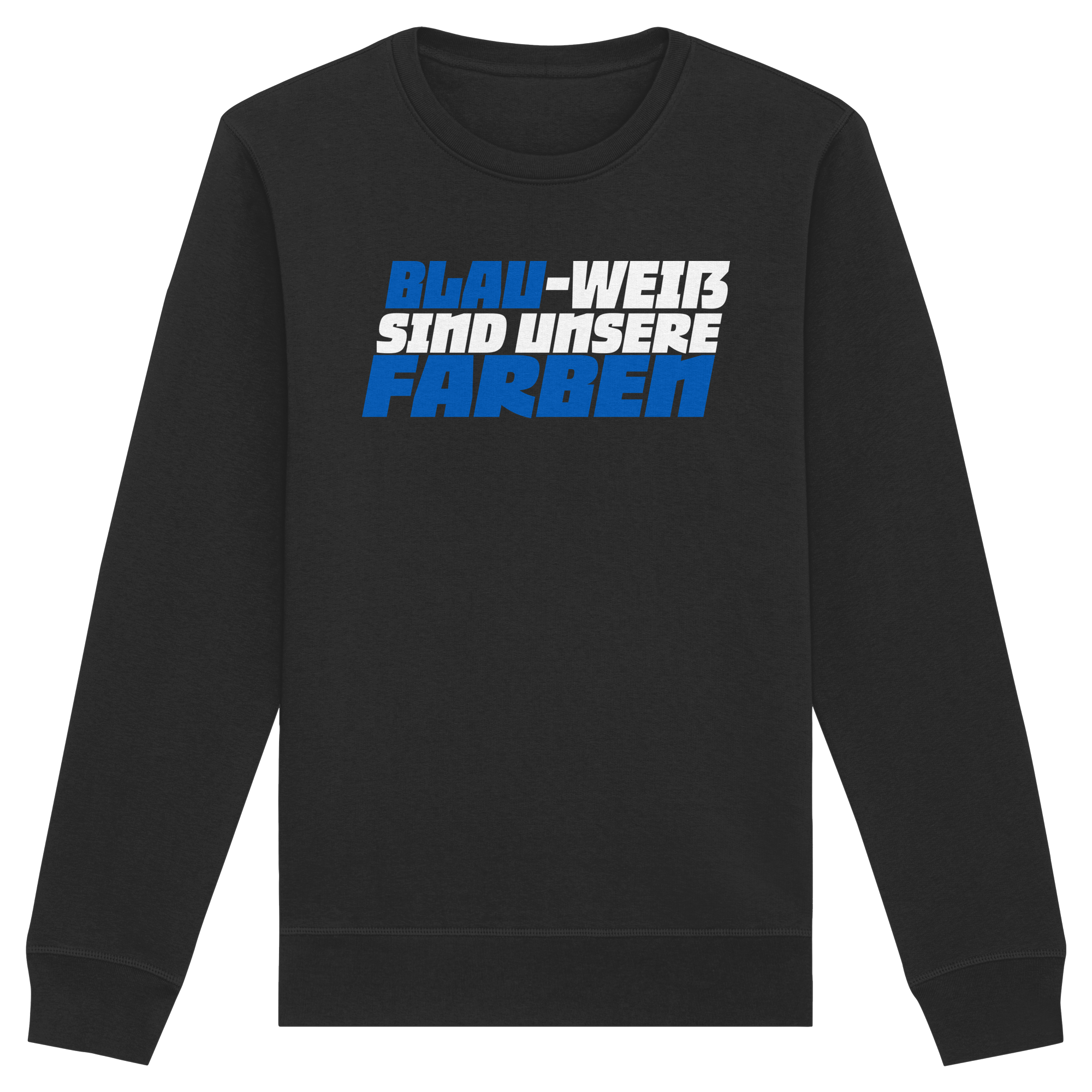 Blau Weiß - Organic Basic Unisex Sweatshirt – Bild 3