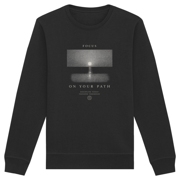 Focus on your Path – Organic Basic Unisex Sweatshirt in Schwarz