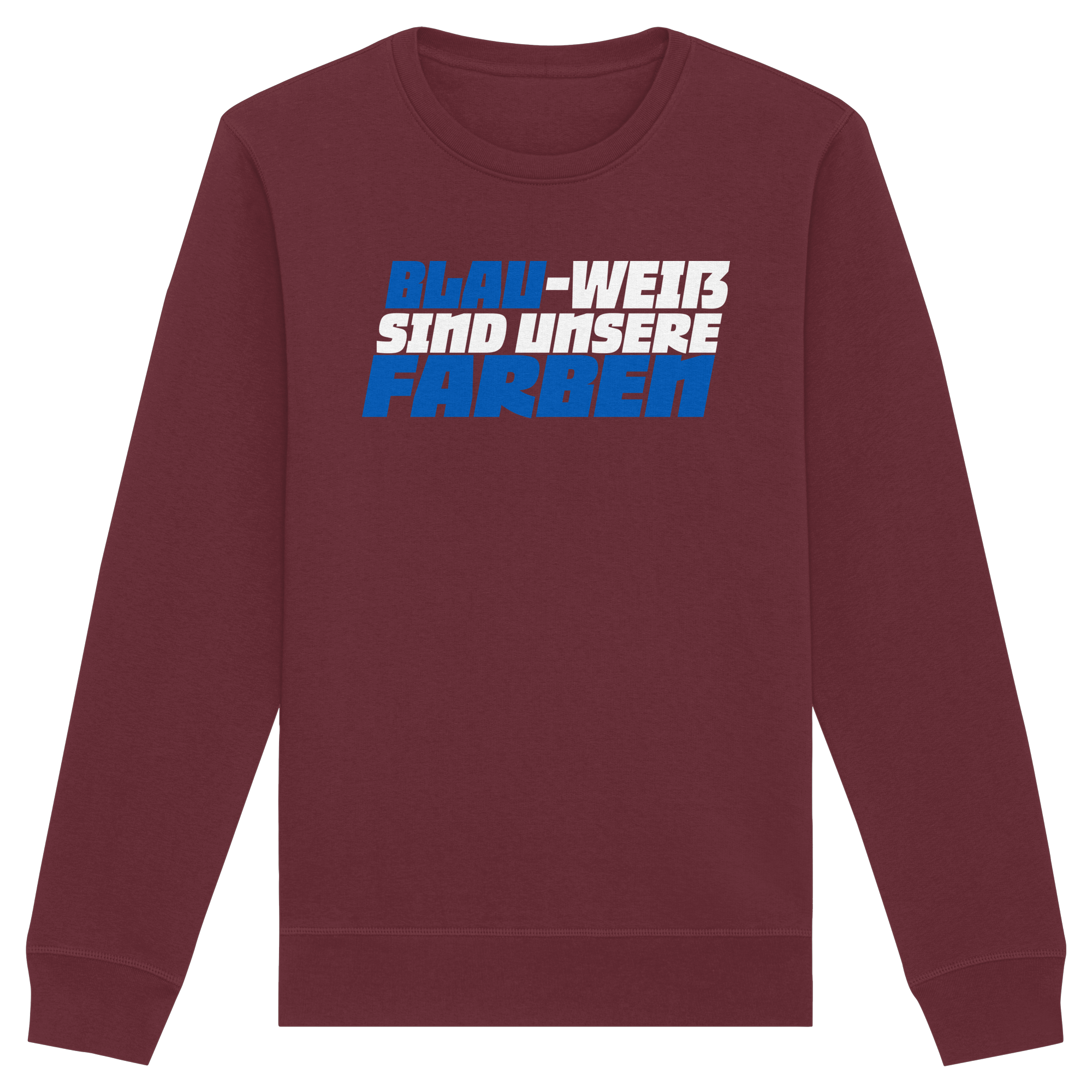 Blau Weiß - Organic Basic Unisex Sweatshirt – Bild 5