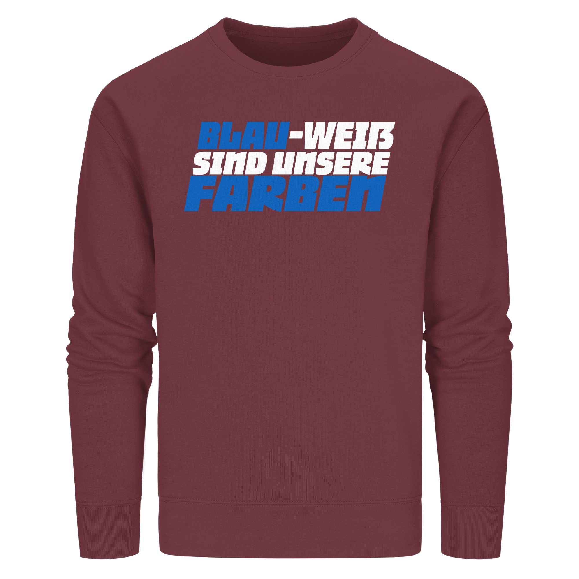 Blau Weiß - Organic Basic Unisex Sweatshirt – Bild 6