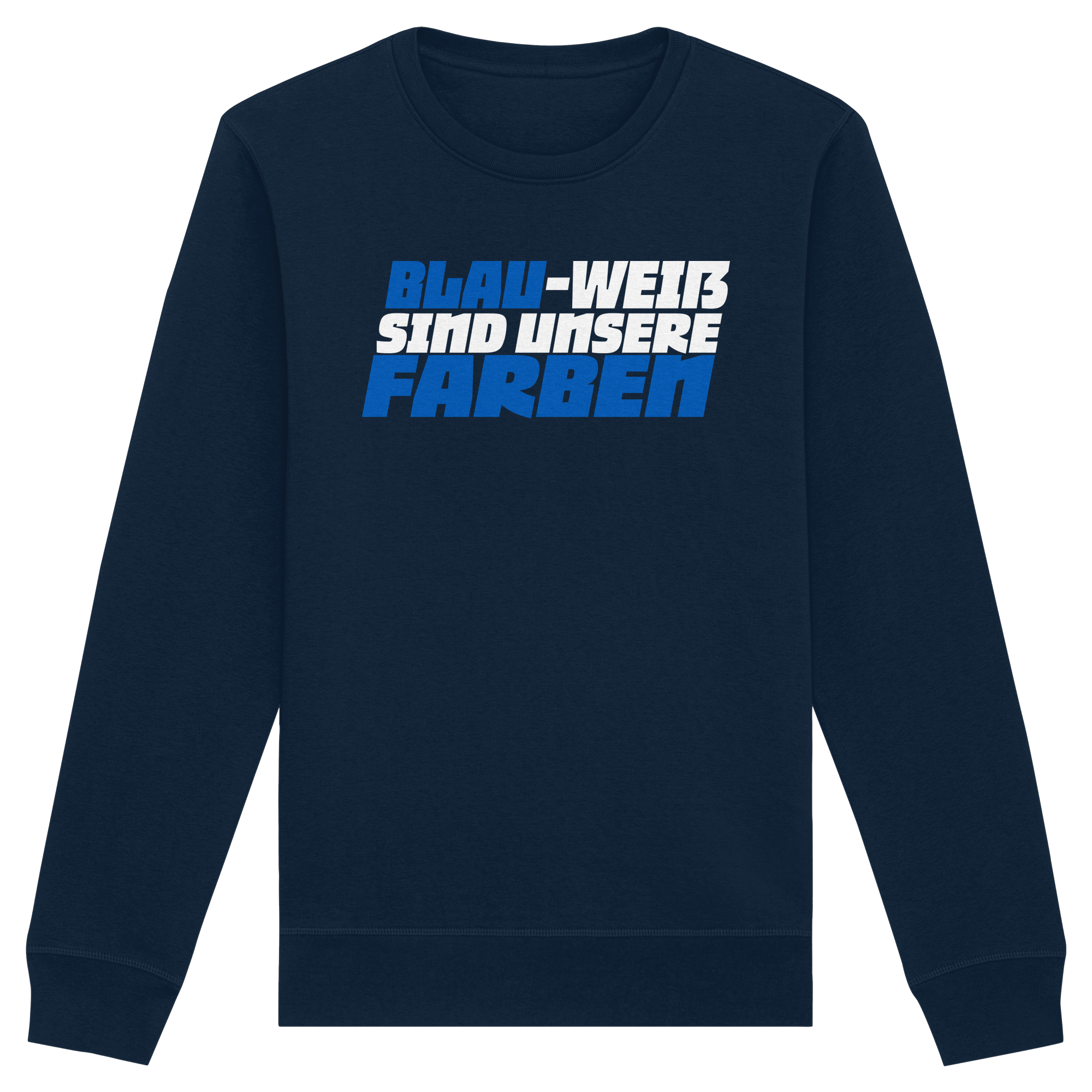 Blau Weiß - Organic Basic Unisex Sweatshirt – Bild 9
