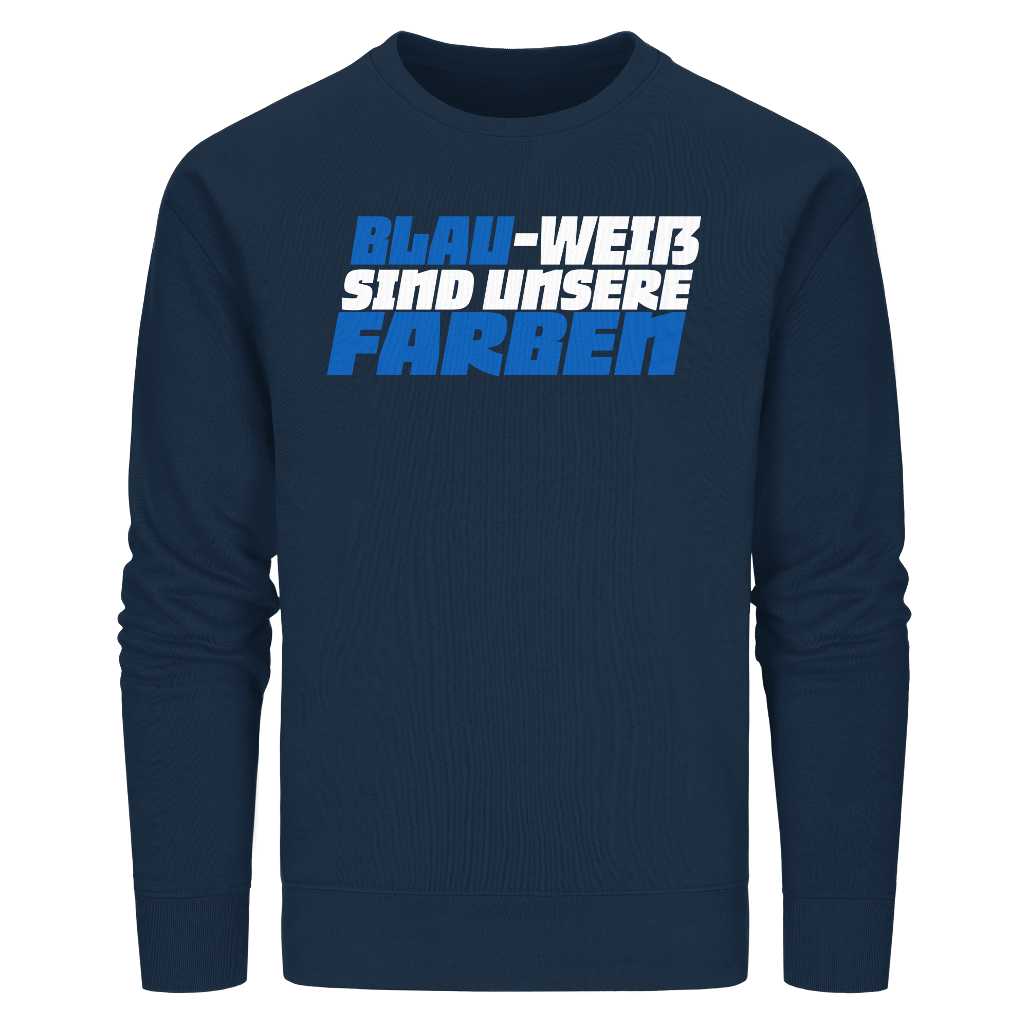 Blau Weiß - Organic Basic Unisex Sweatshirt – Bild 10