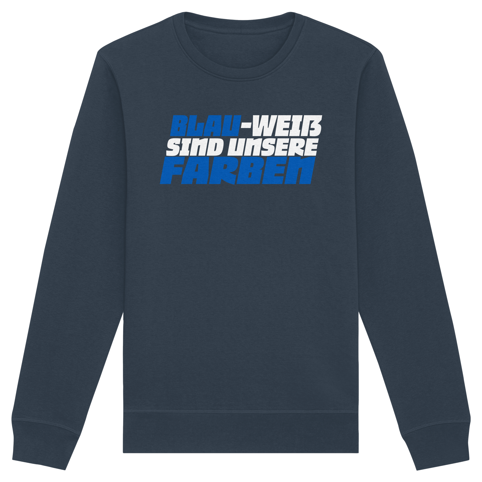 Blau Weiß - Organic Basic Unisex Sweatshirt – Bild 11