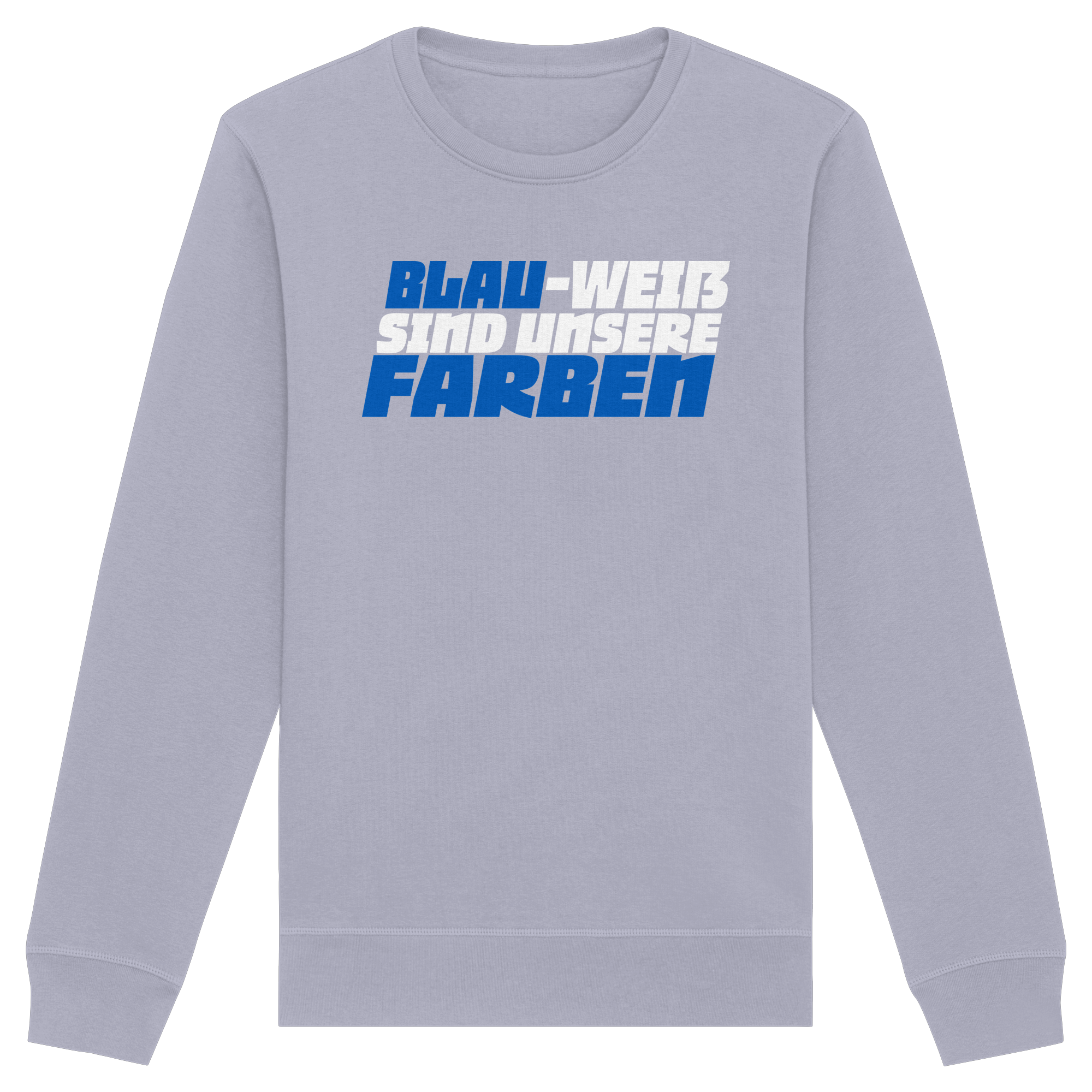 Blau Weiß - Organic Basic Unisex Sweatshirt – Bild 13
