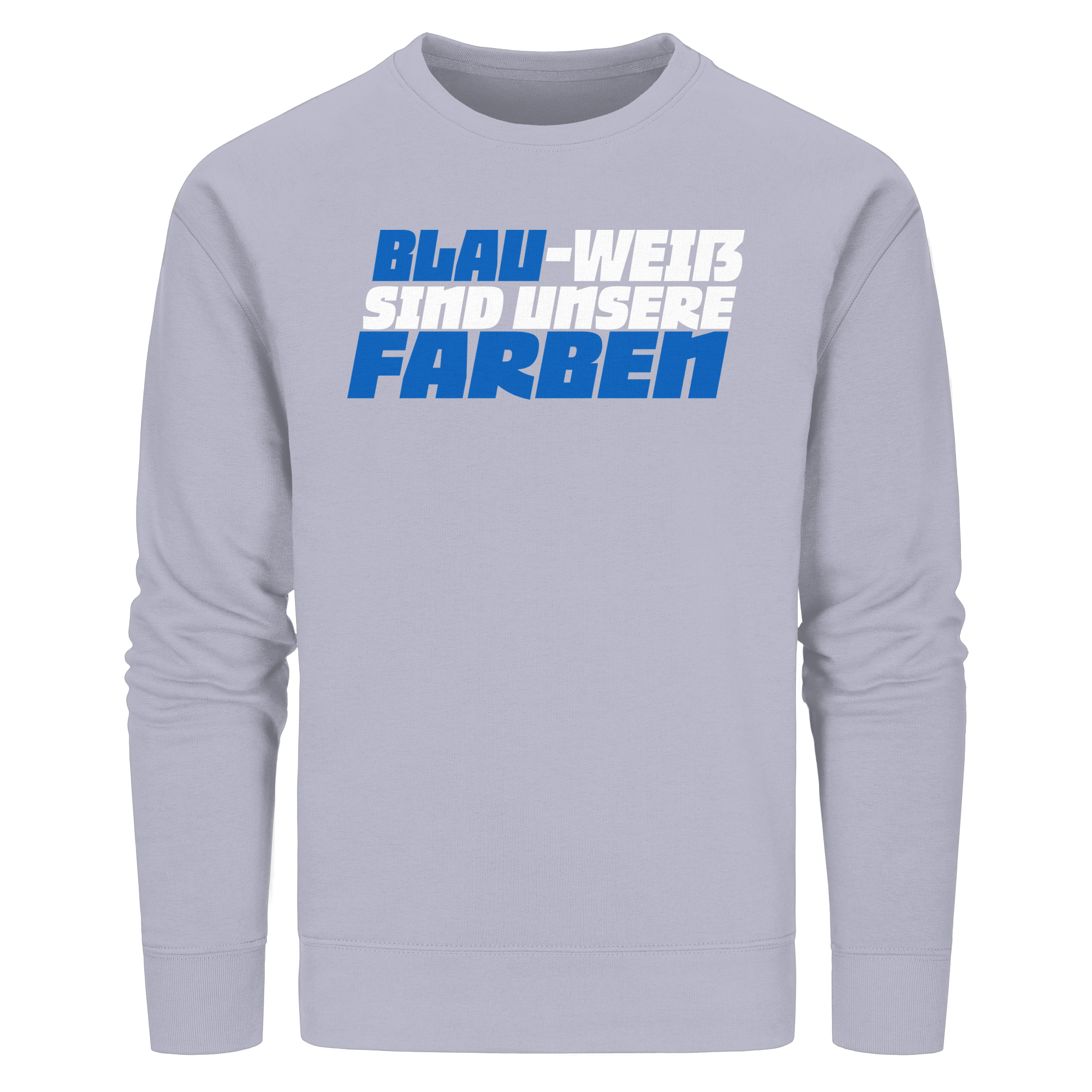 Blau Weiß - Organic Basic Unisex Sweatshirt – Bild 14