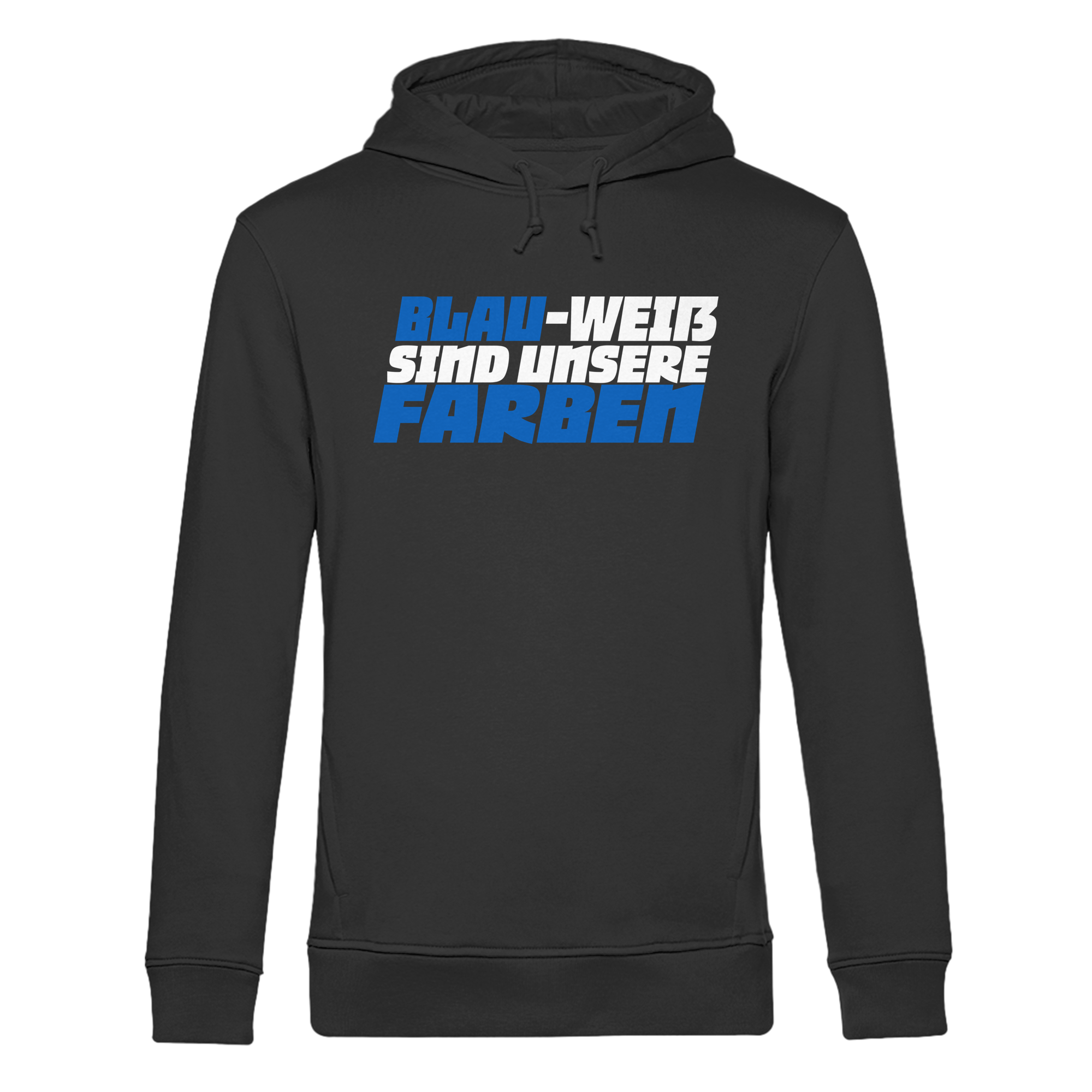 Blau Weiß - Organic Hoodie B&C – Bild 2