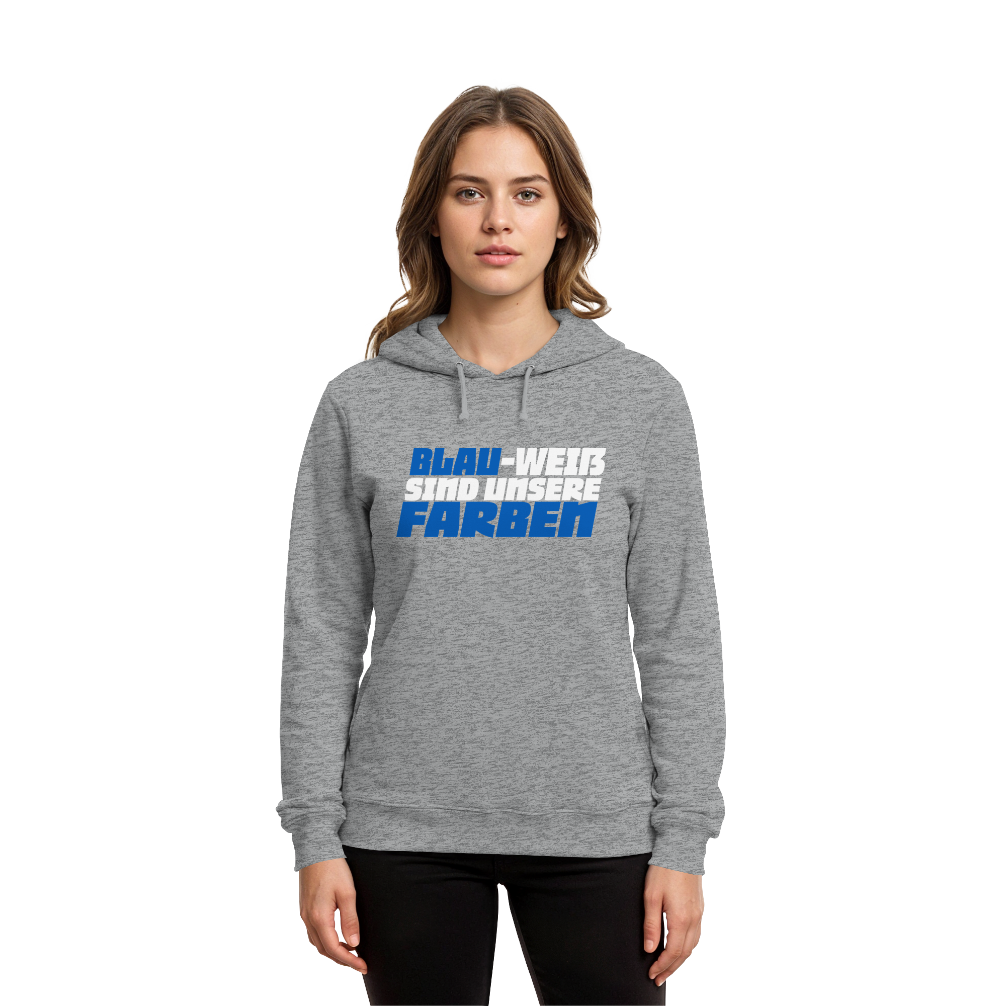 Blau Weiß - Organic Hoodie B&C – Bild 7