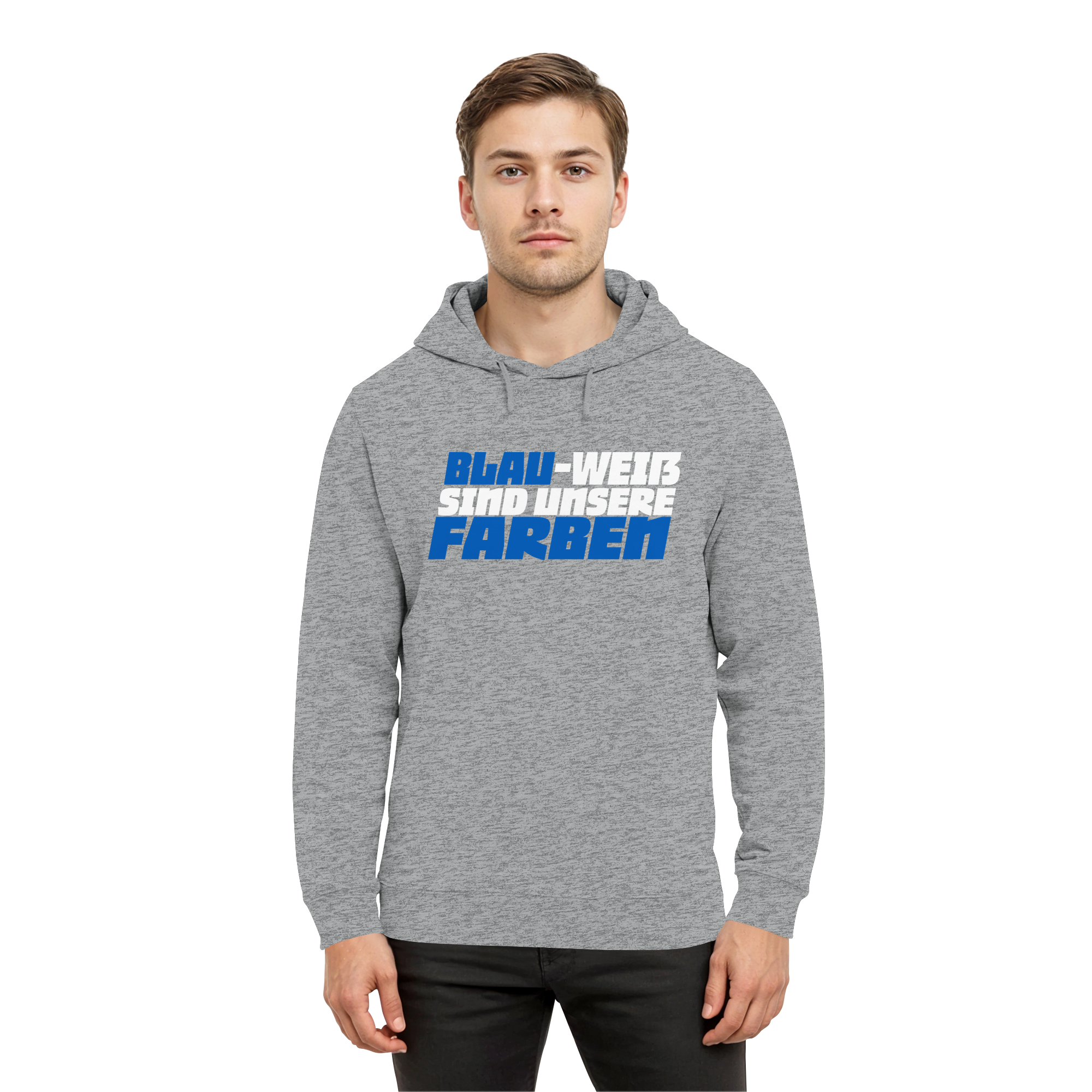 Blau Weiß - Organic Hoodie B&C – Bild 8
