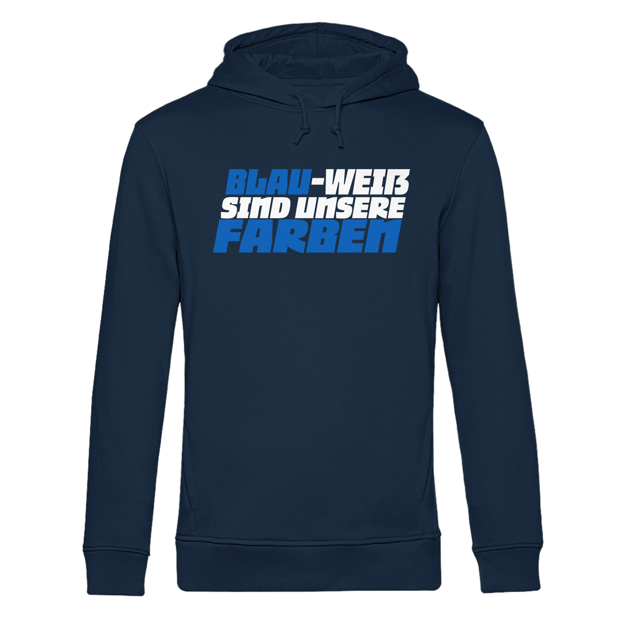 Blau Weiß - Organic Hoodie B&C – Bild 10