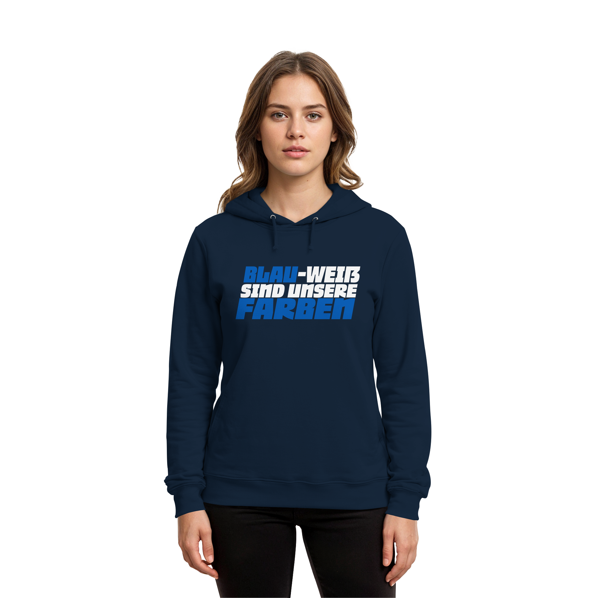 Blau Weiß - Organic Hoodie B&C – Bild 11