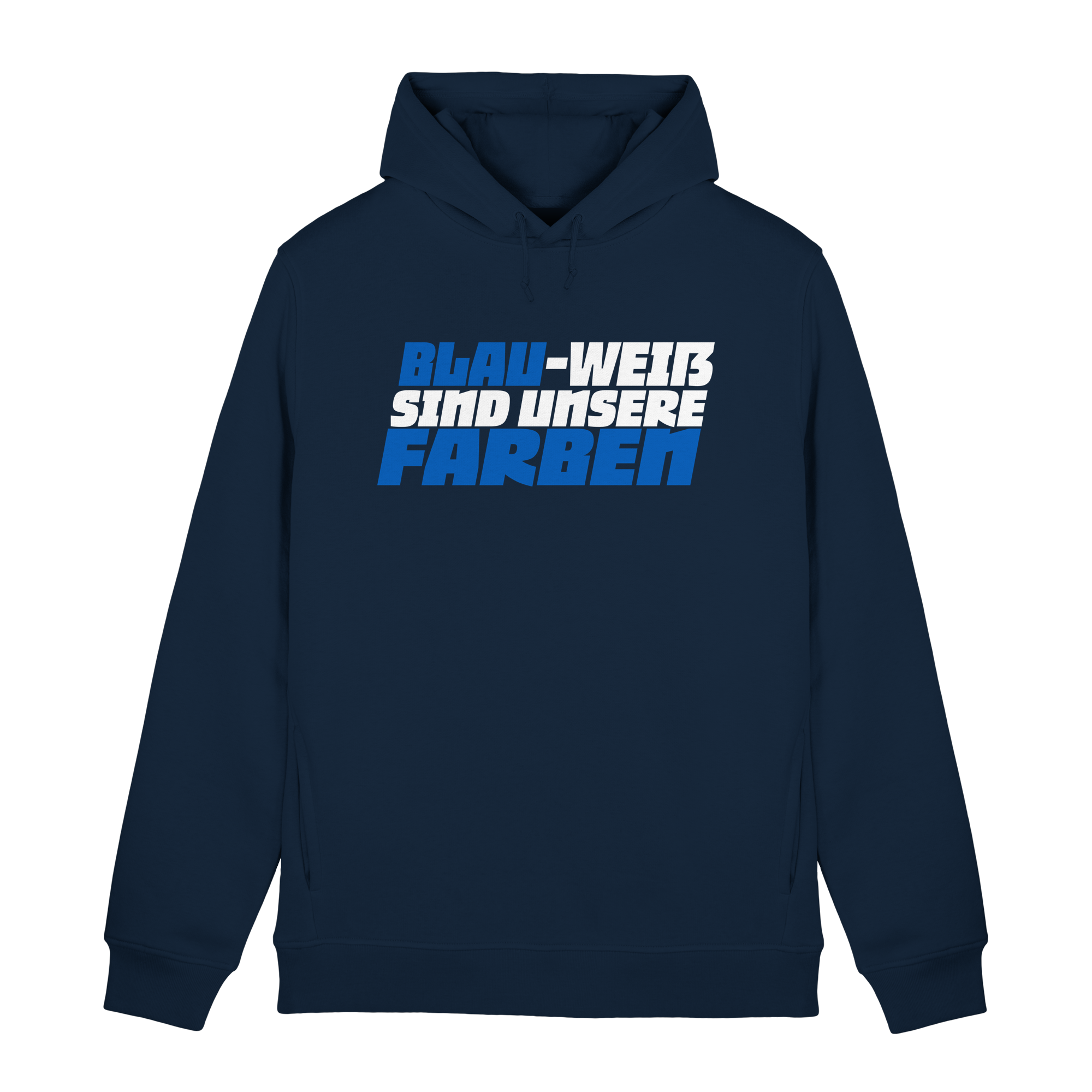 Blau Weiß - Organic Hoodie B&C – Bild 9