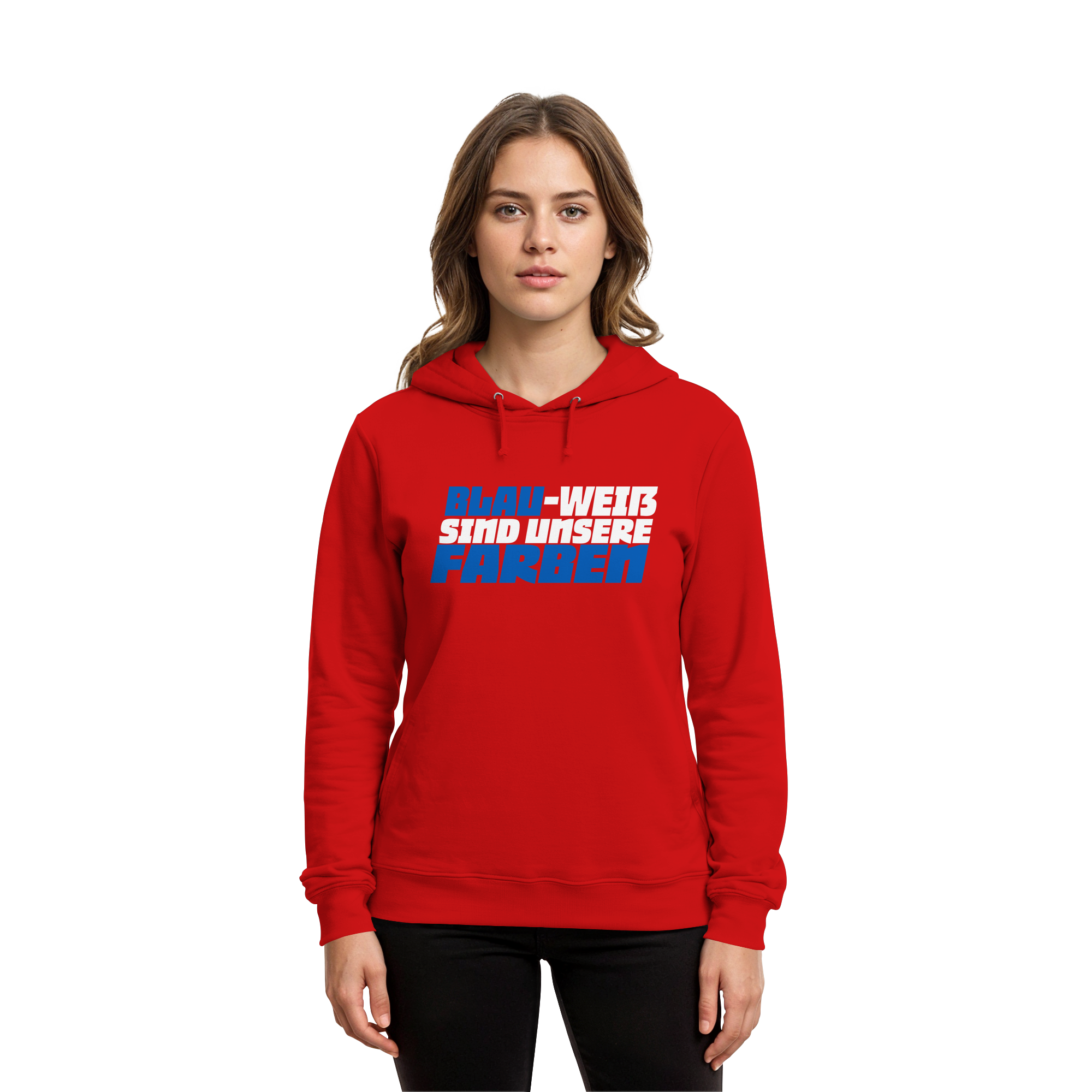 Blau Weiß - Organic Hoodie B&C – Bild 15