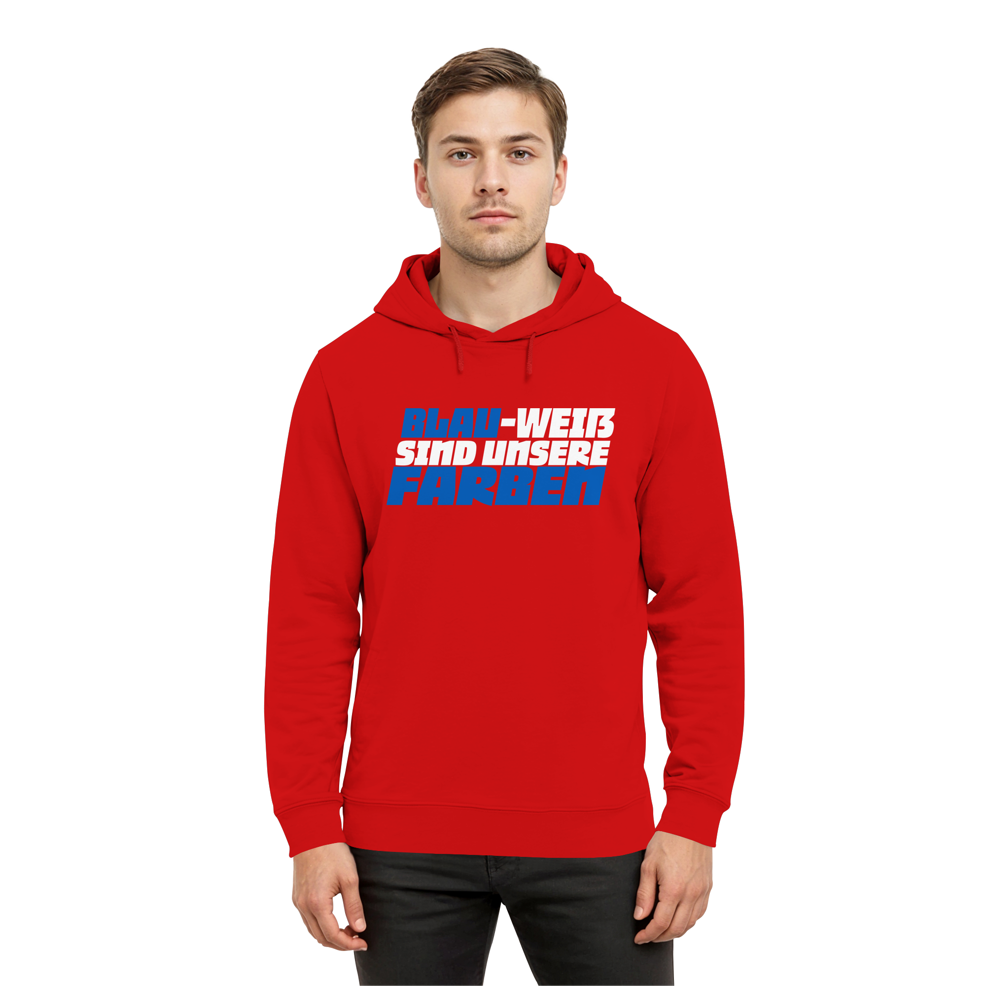 Blau Weiß - Organic Hoodie B&C – Bild 16