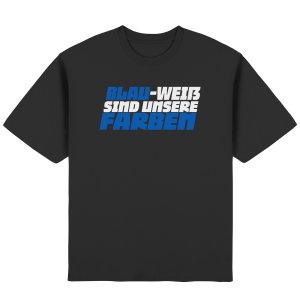 Blau Weiß - Streetwear Oversized T-Shirt