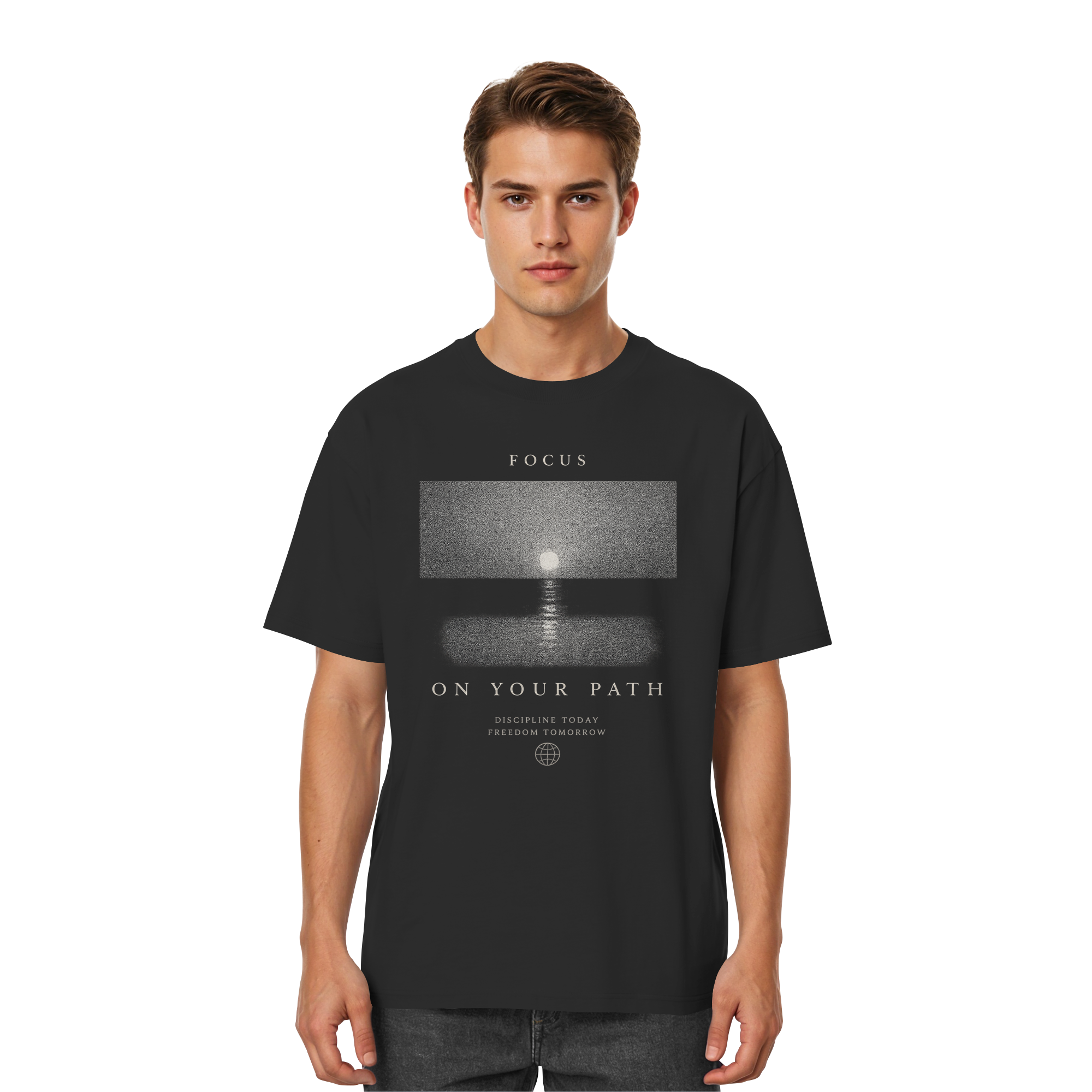 Focus on your Path - Streetwear Oversized T-Shirt – Bild 2