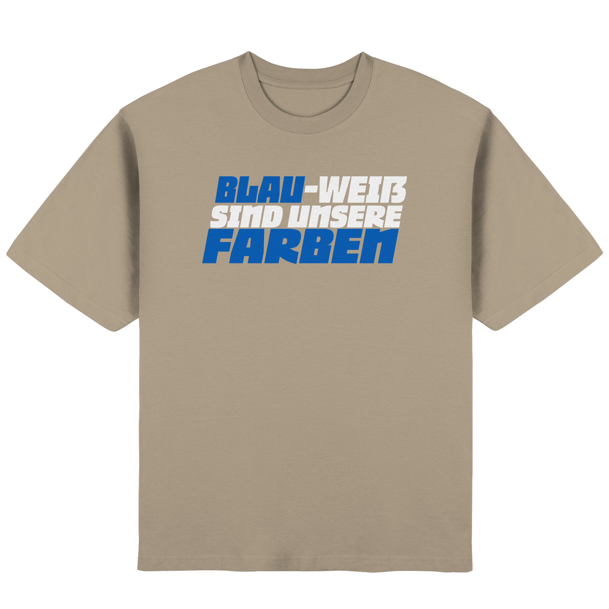 Blau Weiß - Streetwear Oversized T-Shirt – Bild 3
