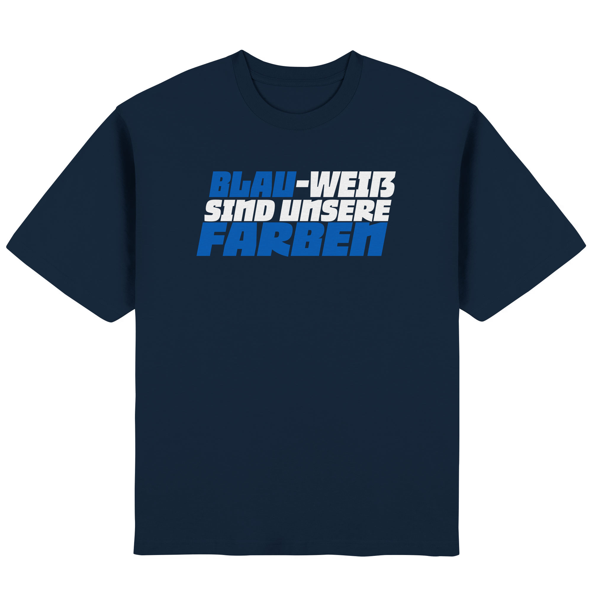 Blau Weiß - Streetwear Oversized T-Shirt – Bild 5