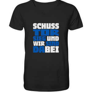 Schuss Tor Sieg - V-Neck Shirt