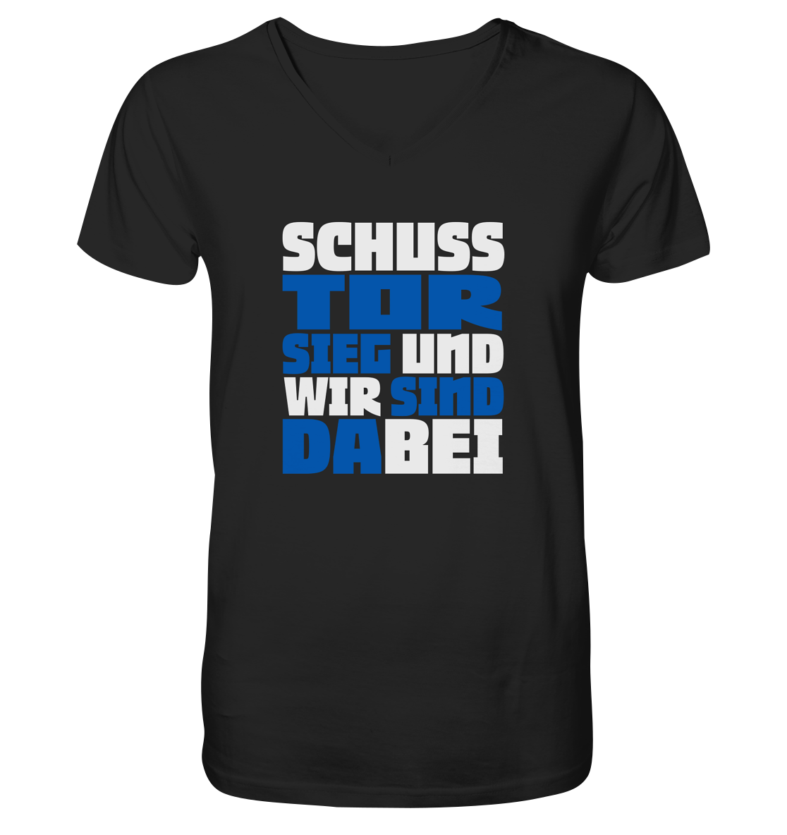 Schuss Tor Sieg - V-Neck Shirt