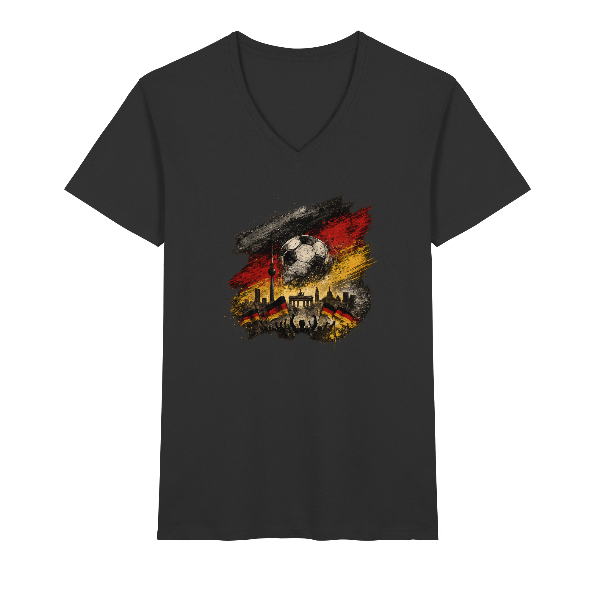 Deutschland - V-Neck Shirt – Bild 2