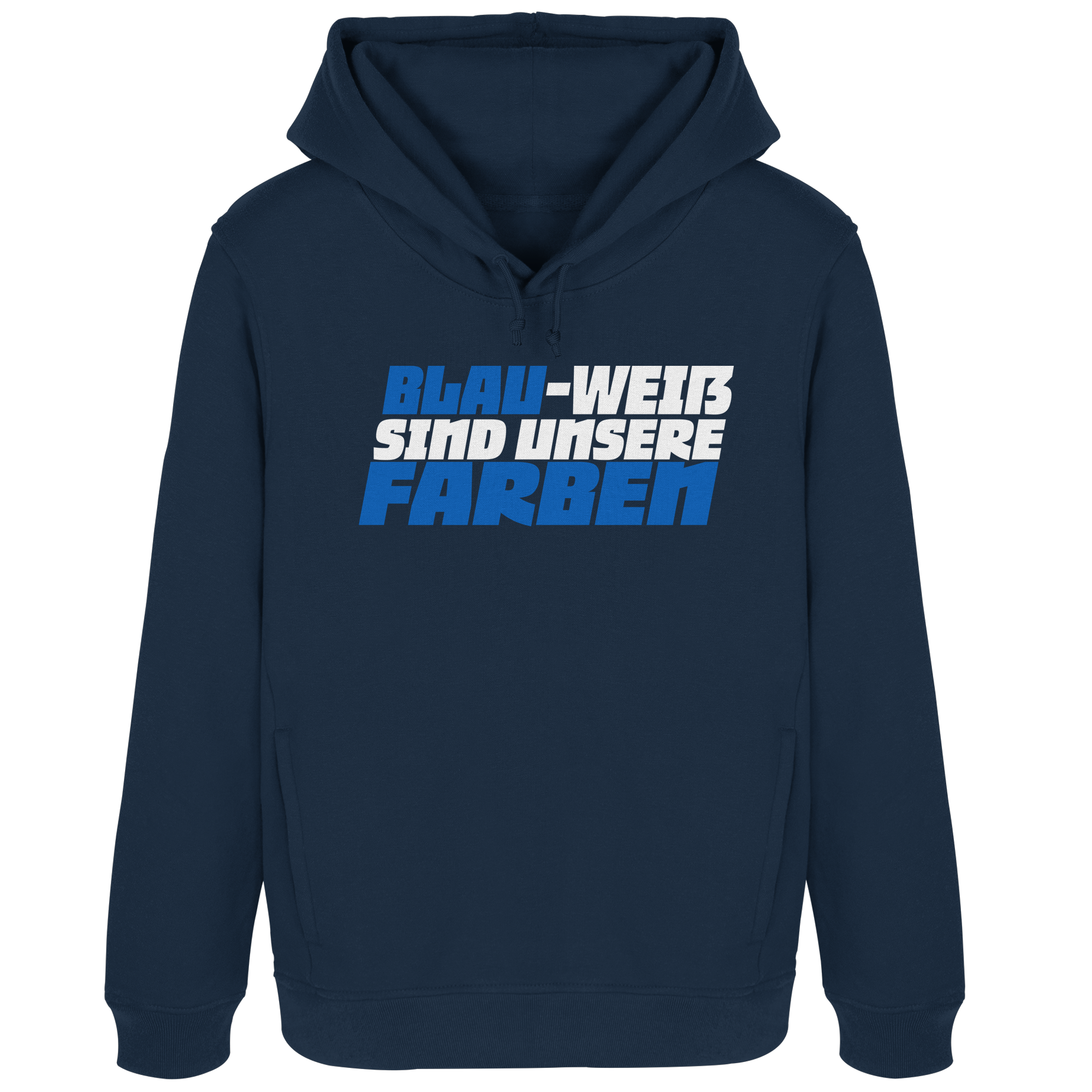 Blau Weiß - Womens Organic Hoodie B&C – Bild 5